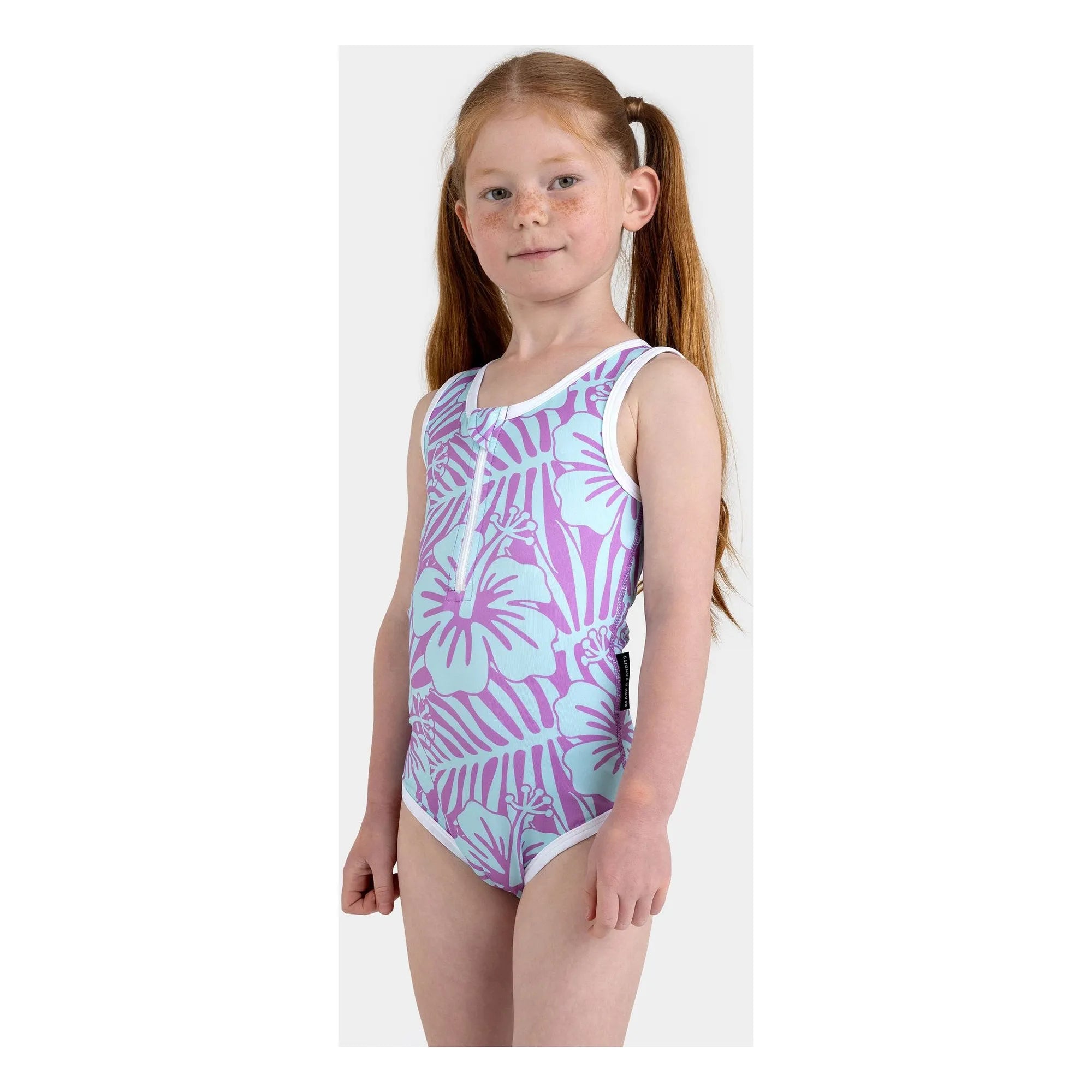 Beach & Bandits - Hibiscus Fibra Reciclada UV Protección Jersey 1 Pieza | Morado