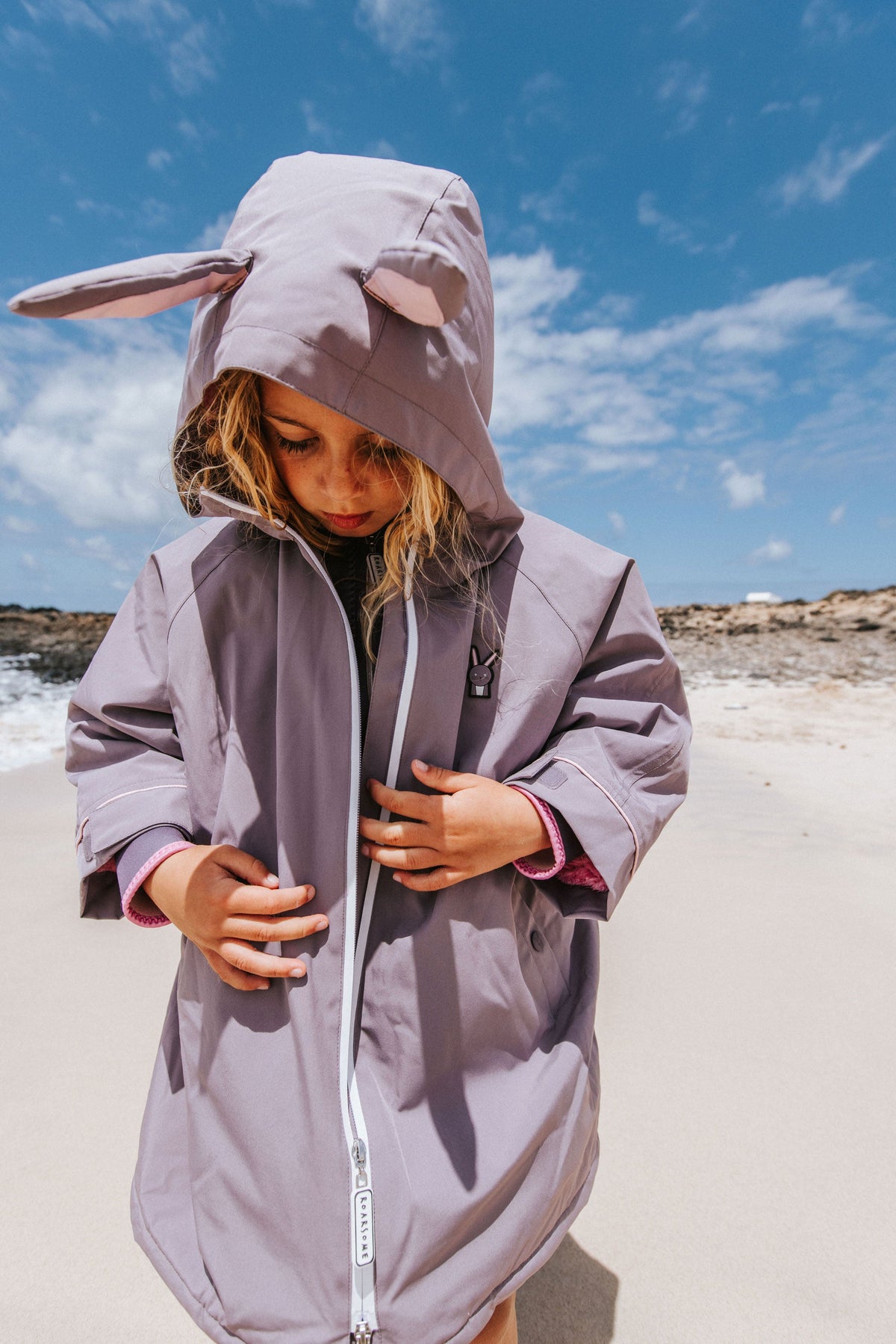 Roarsome - Hop the Bunny - Albornoz de cambio exterior para niños