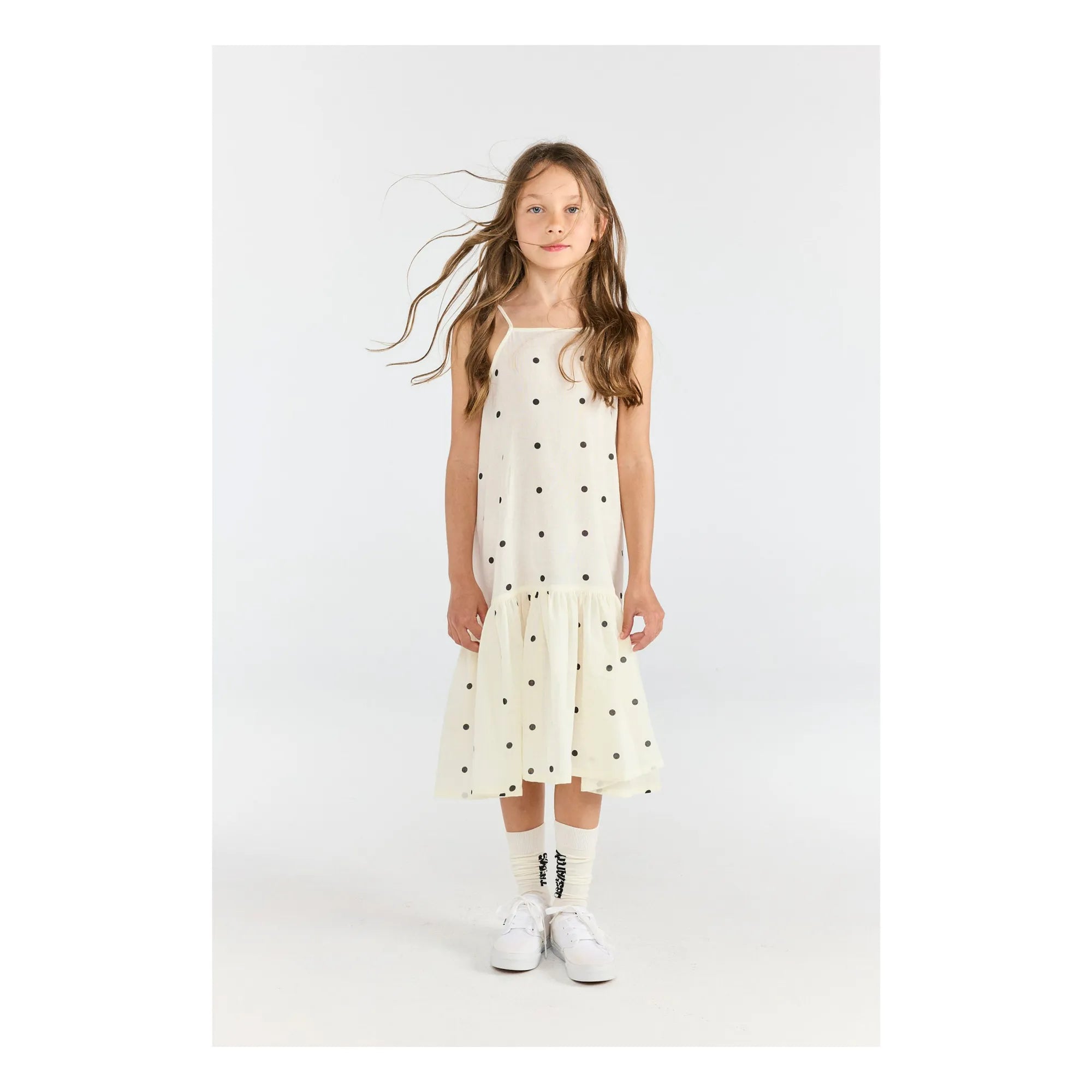 The Animals Observatory - Vestido Colibrí con Estampado de Topos | Blanco