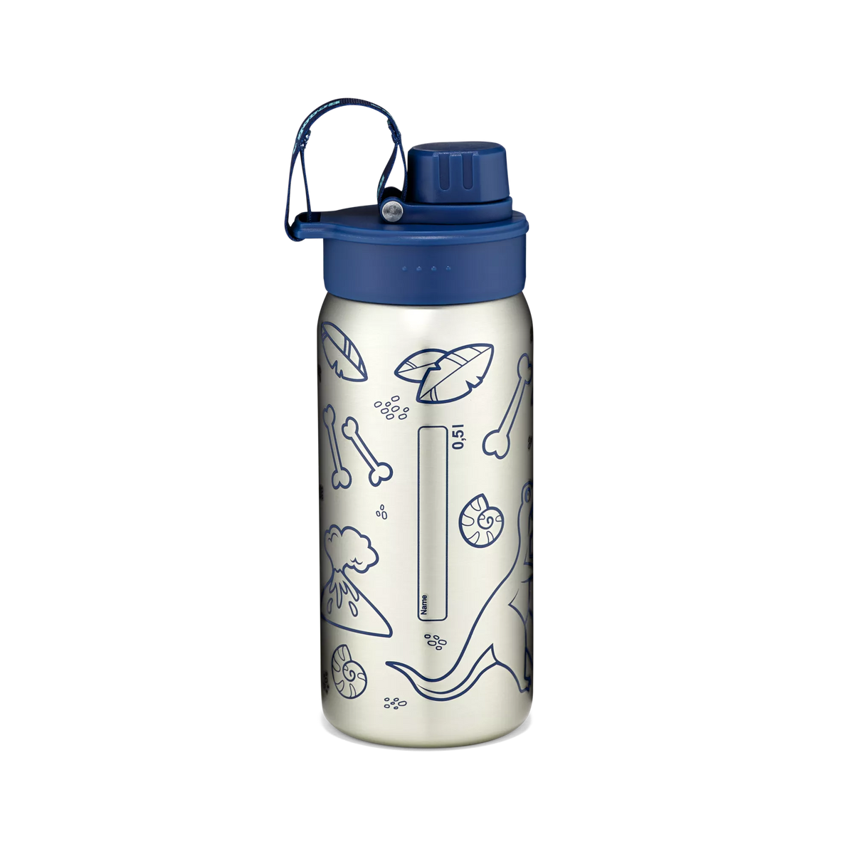 Ergobag - Botella de acero inoxidable azul