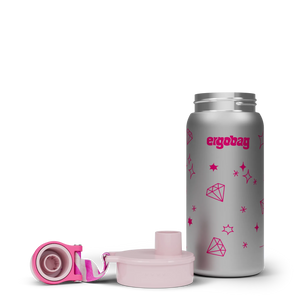 Ergobag - Botella de acero inoxidable brillante