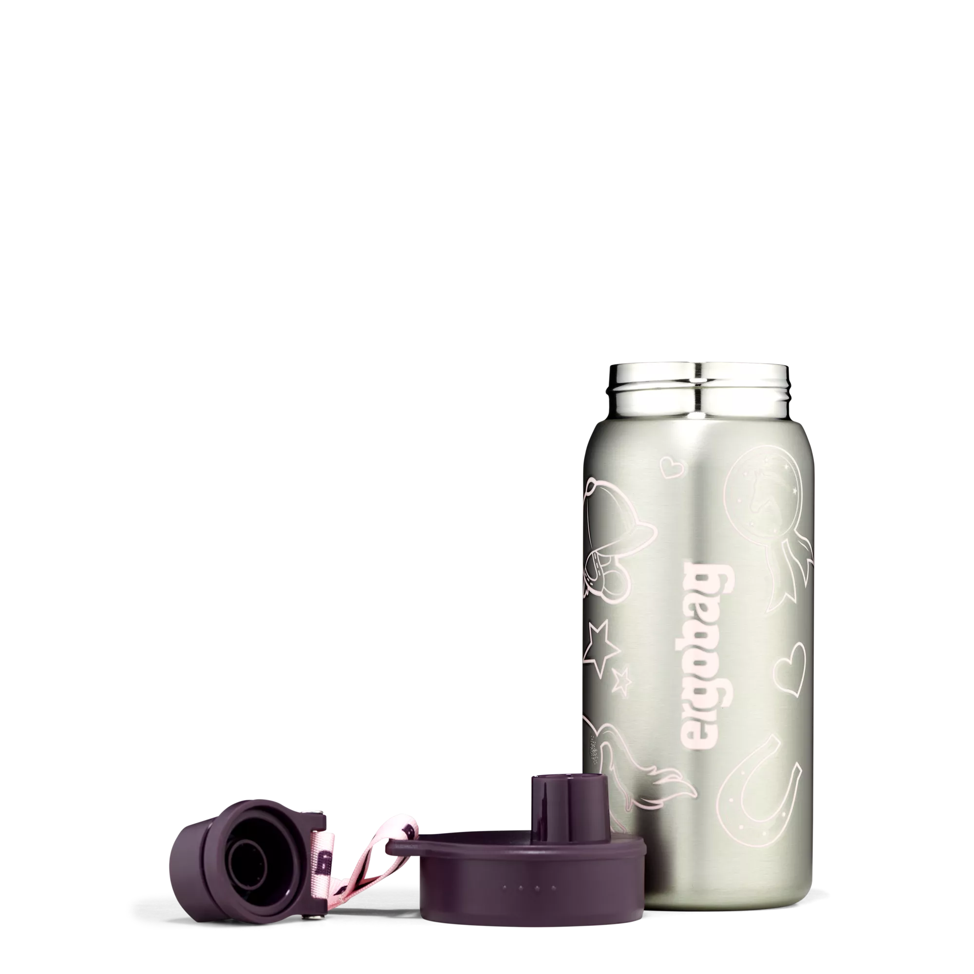 Ergobag - Botella de Acero Inoxidable Morada