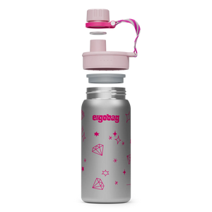Ergobag - Botella de acero inoxidable brillante