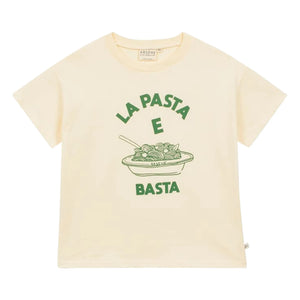 Arsène et Les Pipelettes - Camiseta de algodón orgánico La Pasta E Basta | Crudo