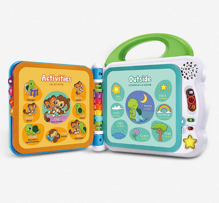 Leap Frog - Libro electrónico con 100 palabras para aprender inglés y francés