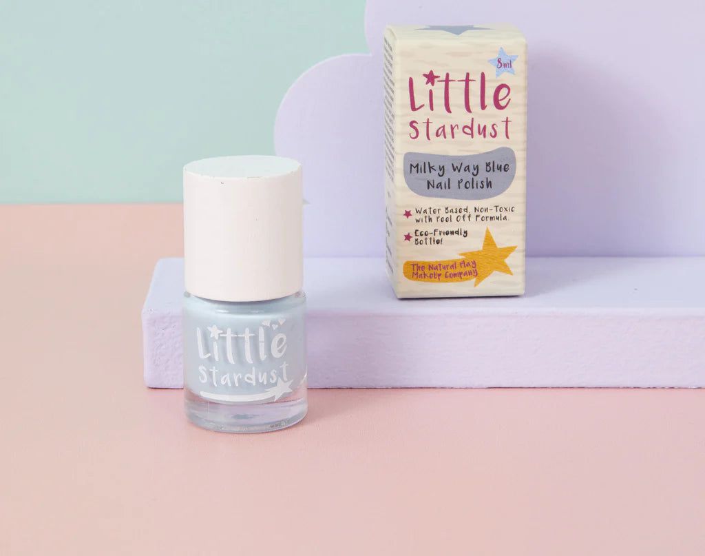 Little Stardust - Esmalte de uñas al agua azul Vía Láctea para niños