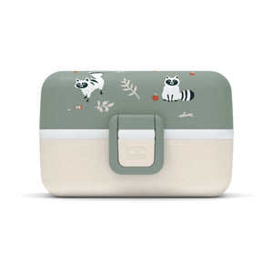 Monbento - MB Tresor, fiambrera bento infantil adaptable con 3 compartimentos | Arcilla Verde