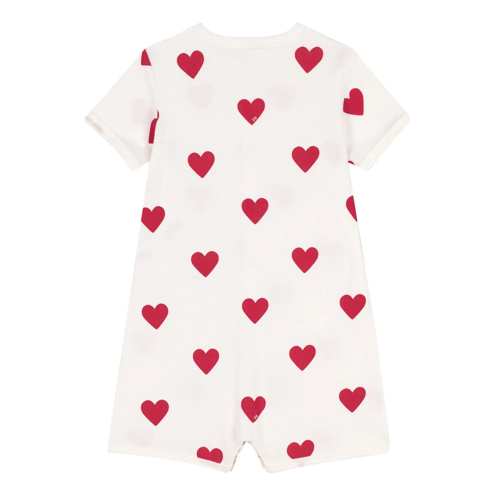 Petit Bateau - Pijama Mildor con Corazones | Blanco