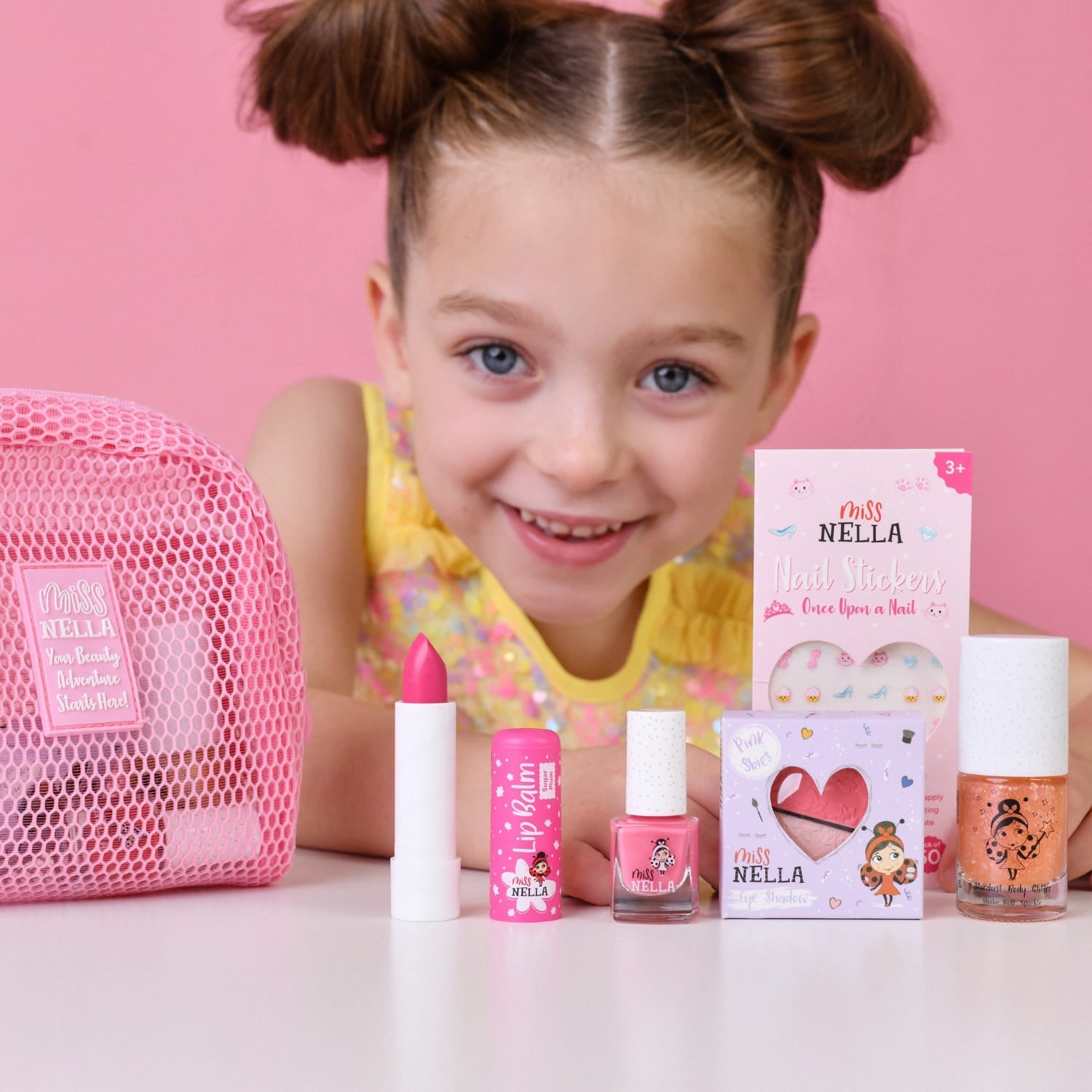Miss Nella - Set de regalo de maquillaje infantil Sueños Rosas