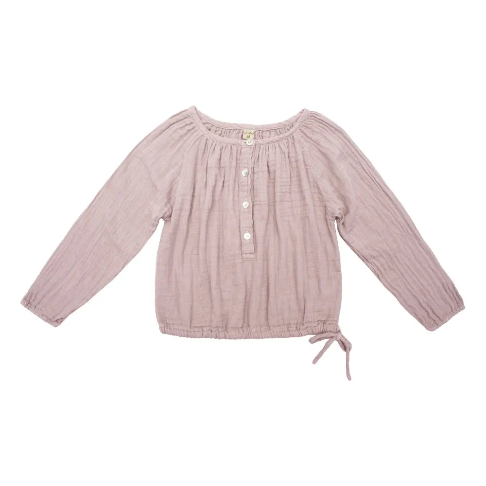 Número 74 - Blusa de manga larga Naia rosa empolvado | Rosa empolvado S007