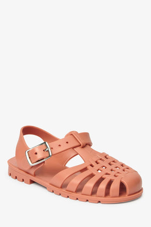 Next - Sandalias de gelatina para niña y niño, color marrón claro - 25,5
