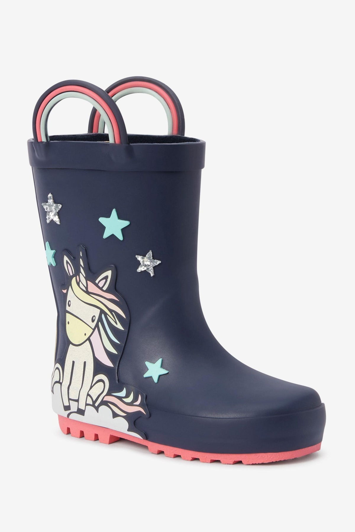 Next - Bota de invierno e impermeable de unicornio azul marino para niña - 26.5
