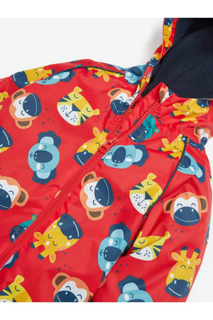 Next - Impermeable Infantil de Forro Polar con Estampado Animal - 3-6 Meses