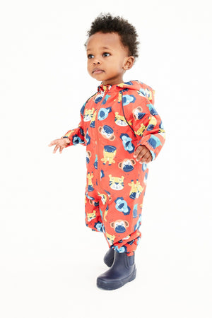Next - Impermeable Infantil Forrado de Lana con Estampado de Animales - 4-5 Años