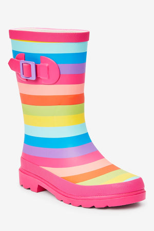 Next - Botas de agua fucsias con hebilla para niña
