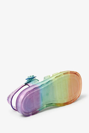 Next - Sandalias de gelatina arcoíris con suela suave para niños - 23