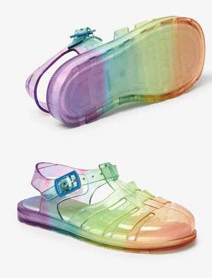 Next - Sandalias de gelatina arcoíris con suela blanda para niños - 28