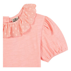 Bonton - Camiseta con cuello bordado Niris | Rosa empolvado