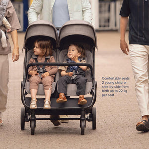 Nuna TRVL DUBL Pushchair - Caviar-Strollers-Caviar- | Natural Baby Shower