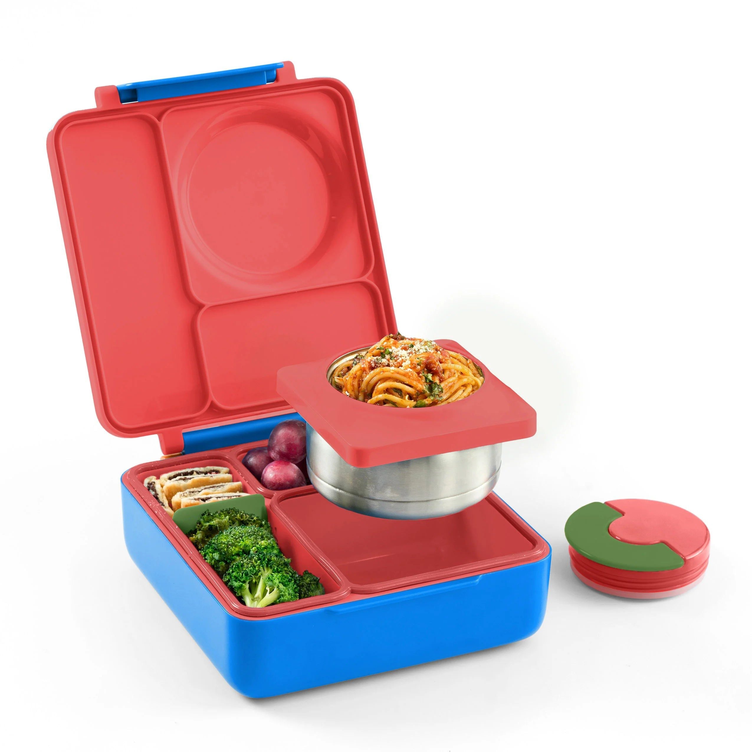 OmieBox Fiambrera Bento Roja con Aislamiento Térmico