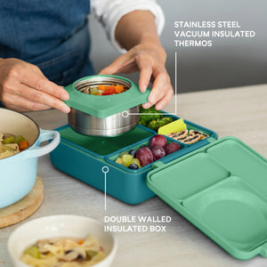 OmieBox - Fiambrera bento con aislamiento térmico, color verde