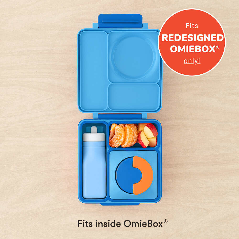 Omiebox - OmieBottle Botella de agua de silicona sin BPA, azul