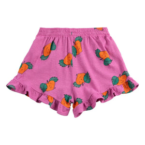 Bobo Choses - Shorts con volantes naranja de algodón orgánico | Morado