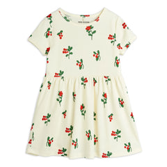 Mini Rodini - Vestido floral de algodón orgánico | Crudo