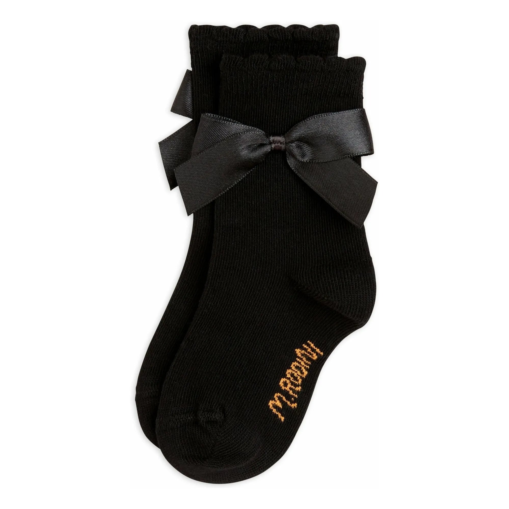 Mini Rodini - Calcetines de algodón orgánico anudados | Negro