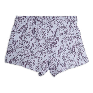 Mini Rodini - Pantalones cortos de leopardo de algodón orgánico | Lila