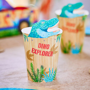 Party Pieces - Vasos de cartón de 8 unidades de Dino el Explorador
