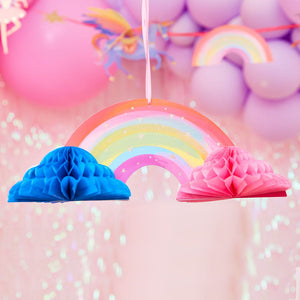 Party Pieces - Decoración colgante de unicornio de 5 piezas para fiesta