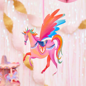 Party Pieces - Decoración colgante de unicornio de 5 piezas para fiesta