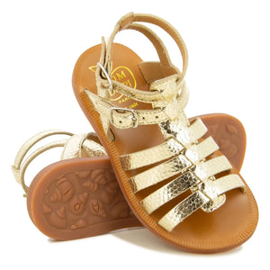 Pom d'Api - Sandalia gladiador Plagette | Oro