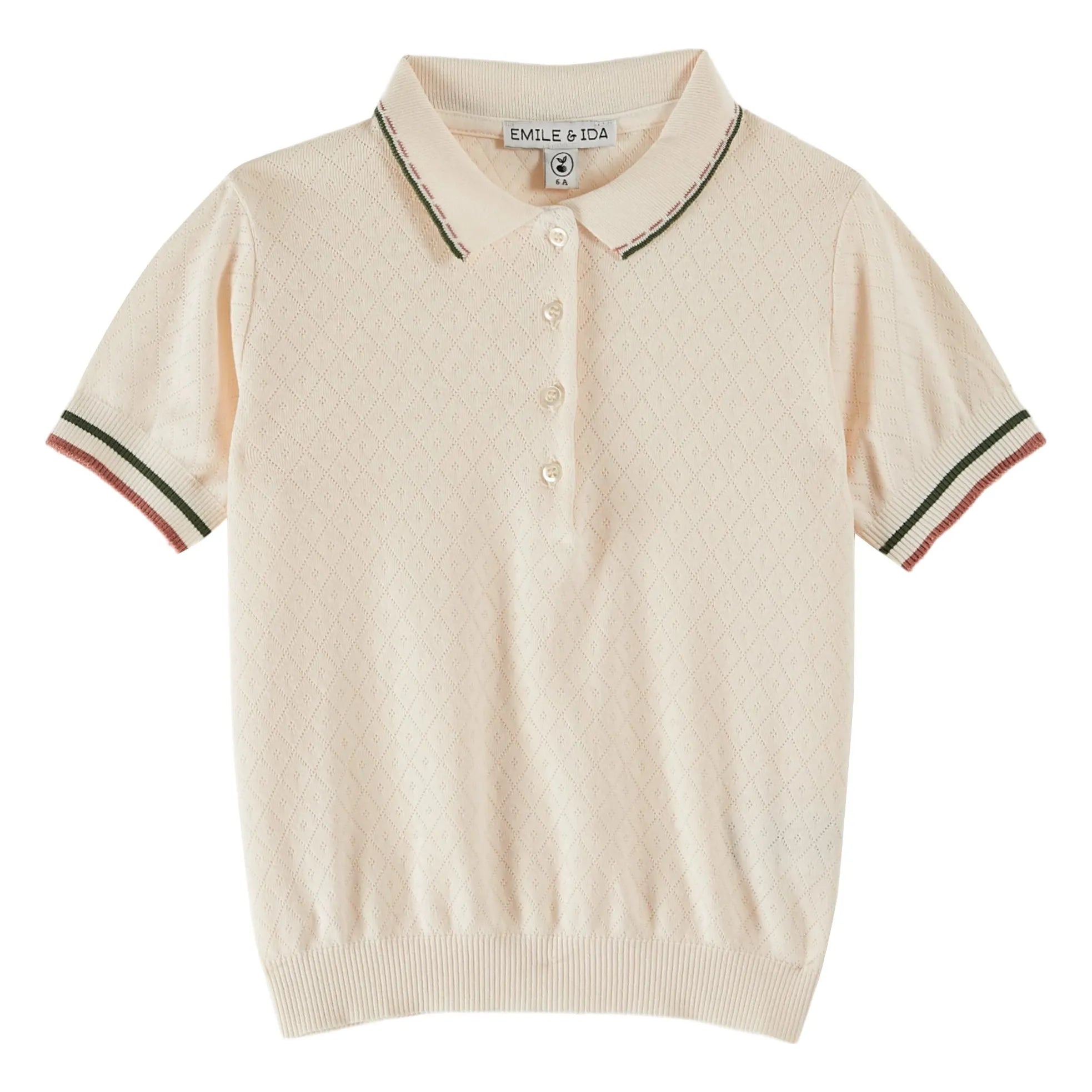 Emile et Ida - Polo Pointelle | Crema