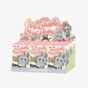 Pop Mart - Labubu THE MONSTERS original: Muñeca de peluche de vinilo Macaron emocionante, paquete ciego sorpresa