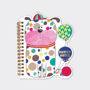 Rachel Ellen - Cuaderno de tapa dura en forma de perro moteado