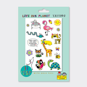 Rachel Ellen - Tatuajes Temporales Infantiles Love Our Planet