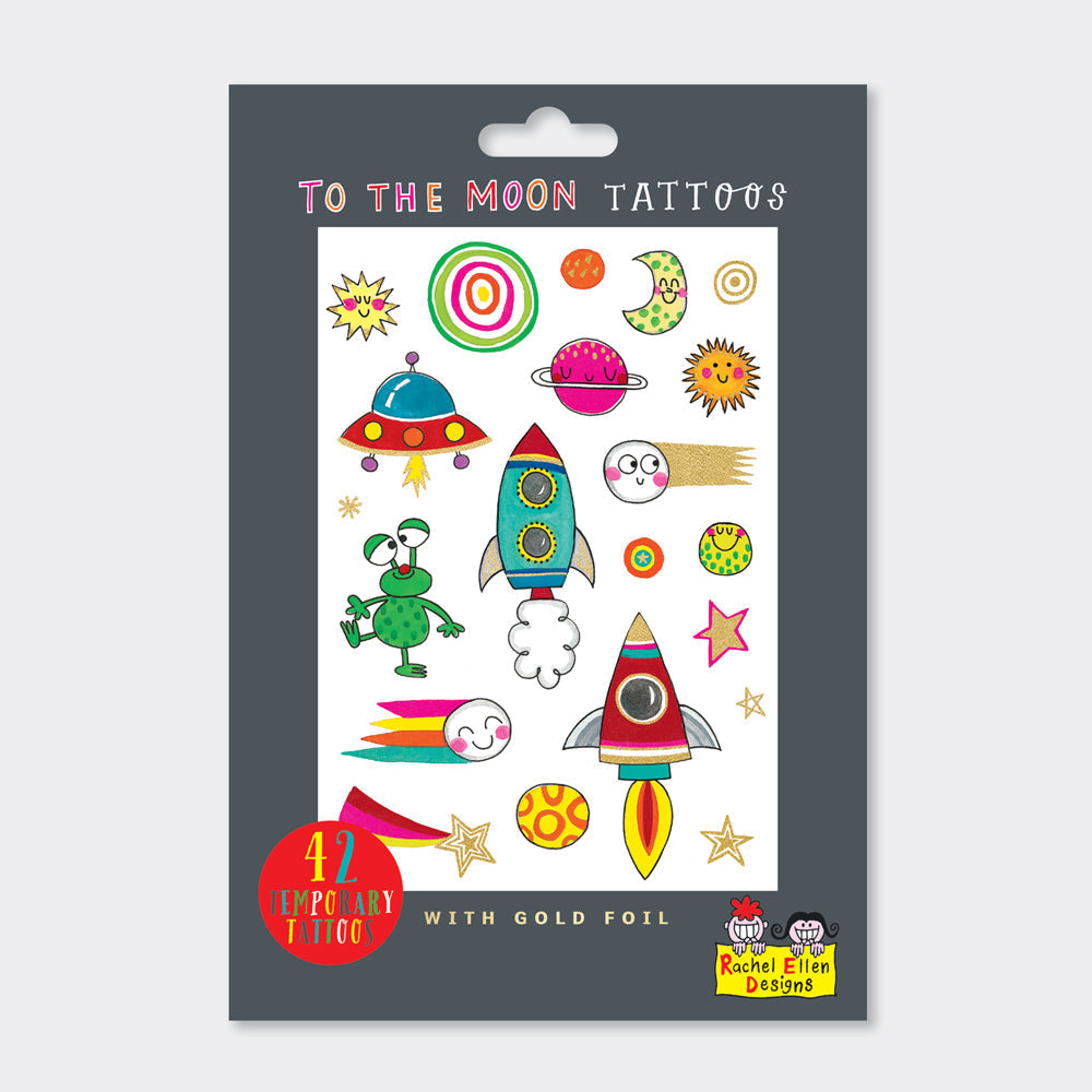 Rachel Ellen - To The Moon Tatuajes Temporales para Niños