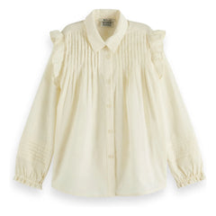 Scotch & Soda - Blusa con volantes | Crema