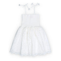 the new society - Vestido Bordado en Inglés Sakura | Blanco