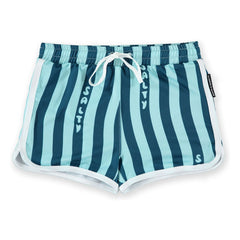 Beach & Bandits - Bañador tipo bóxer de rayas Salty Stripes con protección UV de fibras recicladas | Azul marino