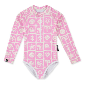 Beach & Bandits - Bañador con Protección UV Sea Smiley Fibras Recicladas | Rosa