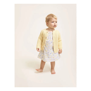 Búho - Vestido de seersucker con estampado floral | Azul claro