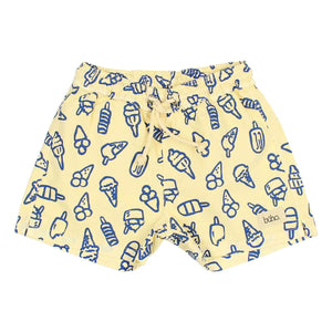 Búho - Pantalón Corto de Algodón Orgánico Ice | Amarillo