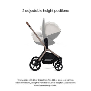 Silver Cross Breez Ultimate 360 Family Bundle-Travel Systems-Champagne- | Natural Baby Shower