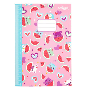 Smiggle - Cuaderno A5 rayado y con regla