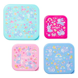 Smiggle - Recipientes para Alimentos y Almacenamiento 4 en 1 Animalia