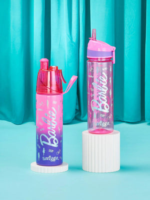 Smiggle - Botella de agua Barbie de 650 ML sin BPA con pajita