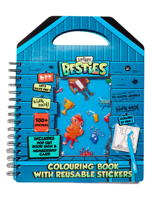 Smiggle - Libro para colorear reutilizable con pegatinas de Mejores amigas